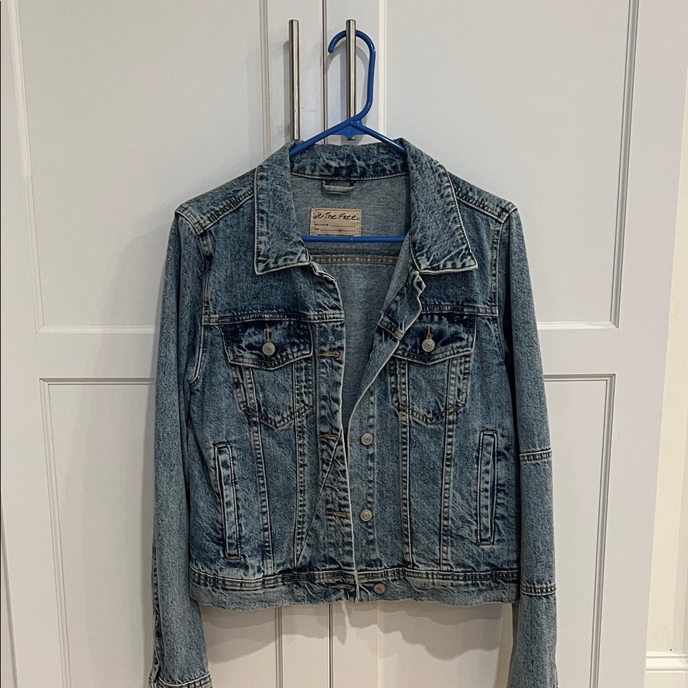 We The Free Distressed Blue Jean Jacket